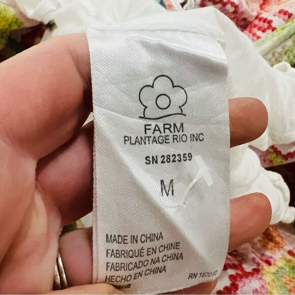 Farm Rio colorful tropical printed Macie Tiered Maxi Dress size medium - Picture 8 of 11